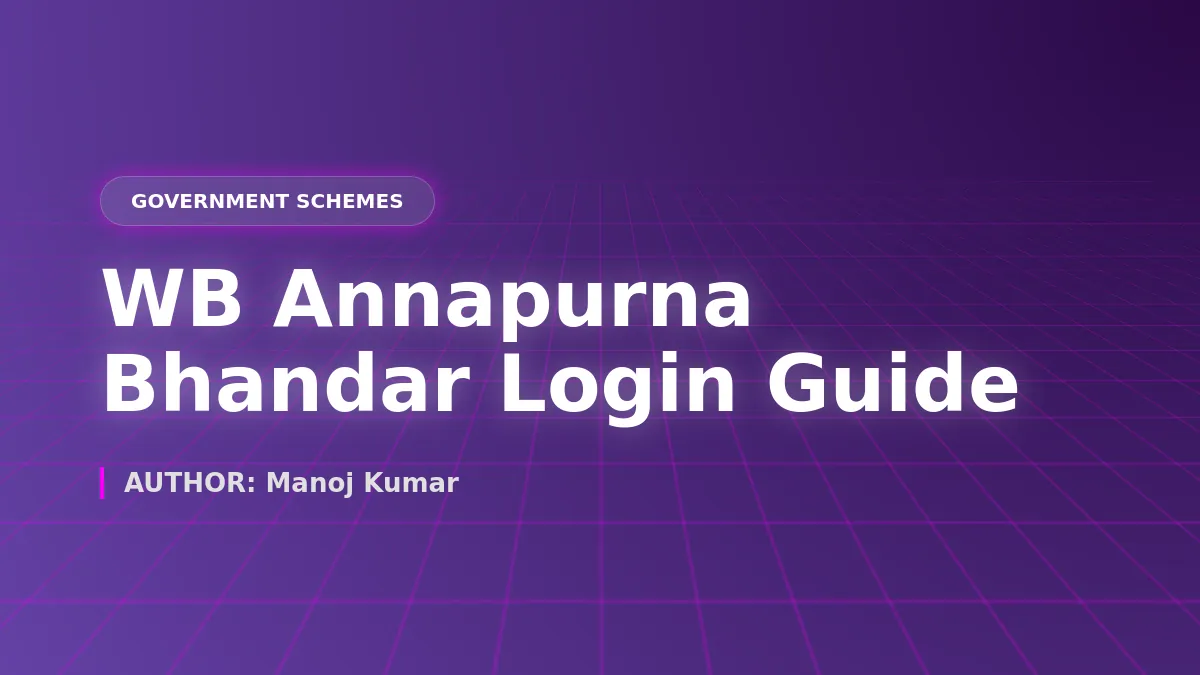 Step-by-Step Guide: How to Login to Social Registry WB Annapurna Bhandar at socialregistry.wb.gov.in in 2026
