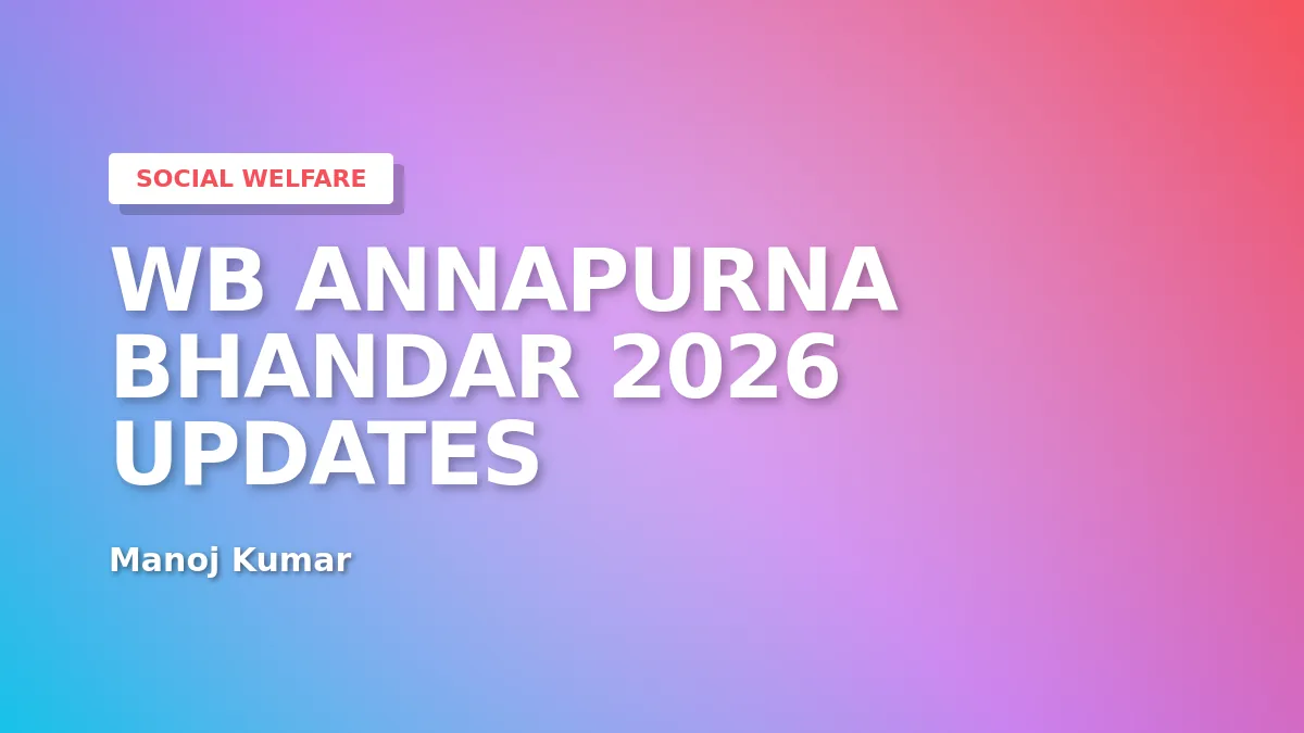 2026 Update: New Features and Policy Changes for Social Registry WB Annapurna Bhandar Beneficiaries